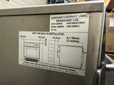 Merrychef Eikon E4S high-speed oven, service- en garantielabel